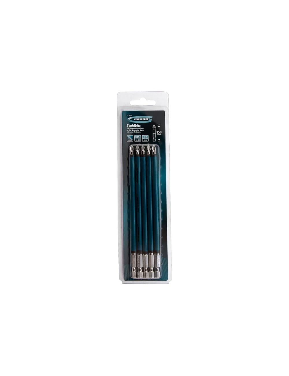 Набор бит Gross, PH2х127, сталь S2, 5 шт