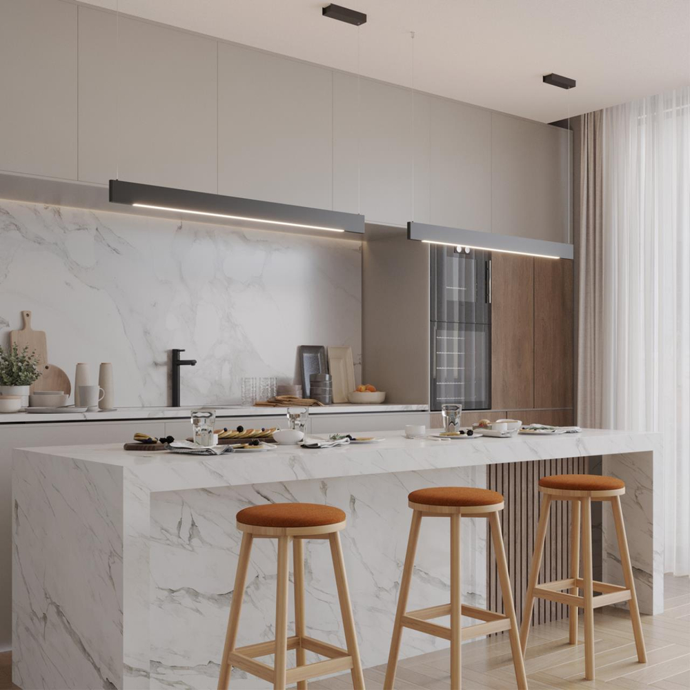 359548 LEDO NT25 000 черный Светильник подвесной диммир. со сменой цв.темпер. (пульт ДУ/прилож. Smart Life) IP20 LED 12/24W 220-240V 3000-5700К ITER