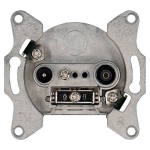 Розетка TV+FM Φ9.5mm оконечная с накладкой, цвет Алюминий