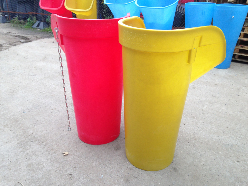 Приёмная секция мусоросброса «Профи» Полимер-Групп(750x750x1200см;9кг;красный) - арт.559334