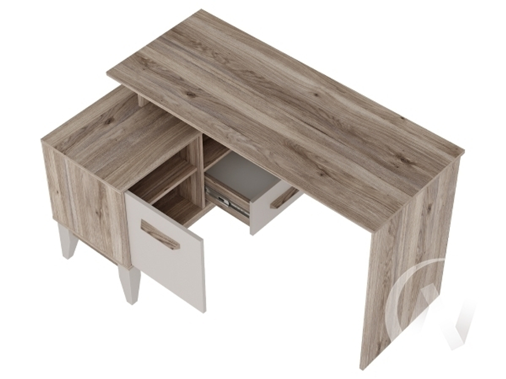 Стол письменный ПС-02 МС Скандика (дуб смоки/кашемир)