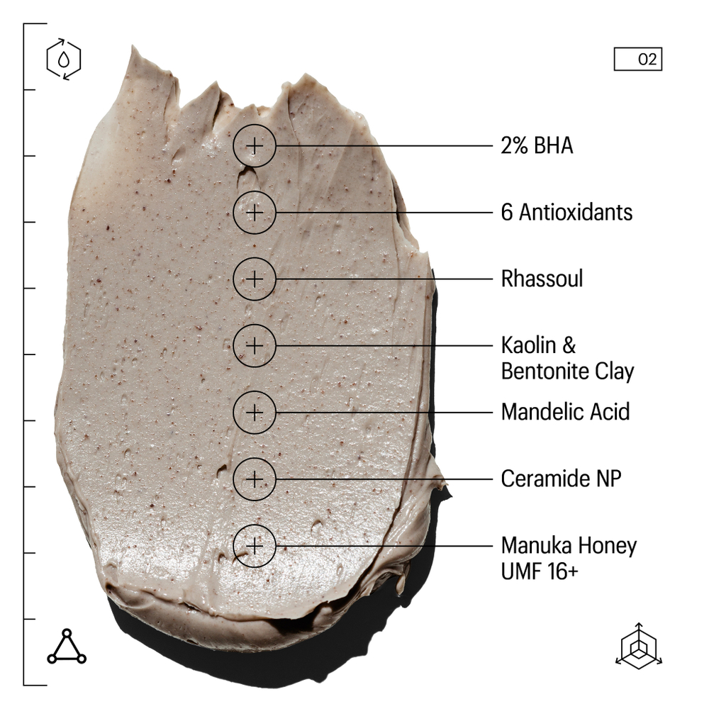 ДЕФЕКТ УПАКОВКИ: ALLIES OF SKIN Rhassoul & Bha Antioxidants Purifying Mask Очищающая антиоксидантная маска с глиной гассул и салициловой кислотой, 50 мл