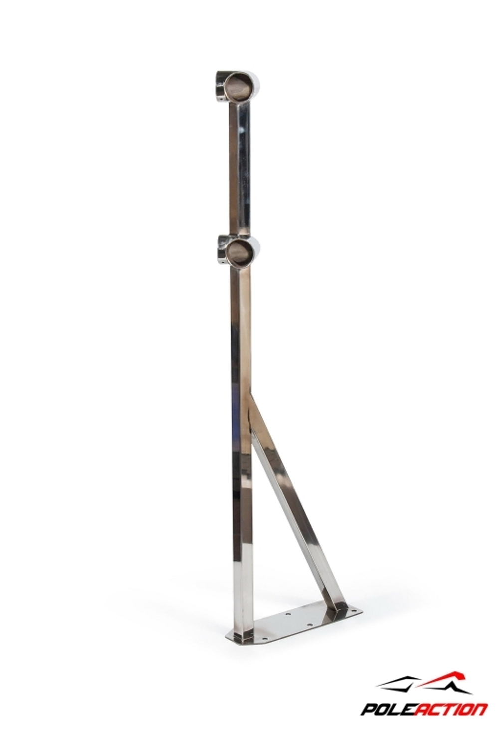 Модель №7 - стойка балетного (хореографического)  станка двухуровневого из нержавеющей стали угловая