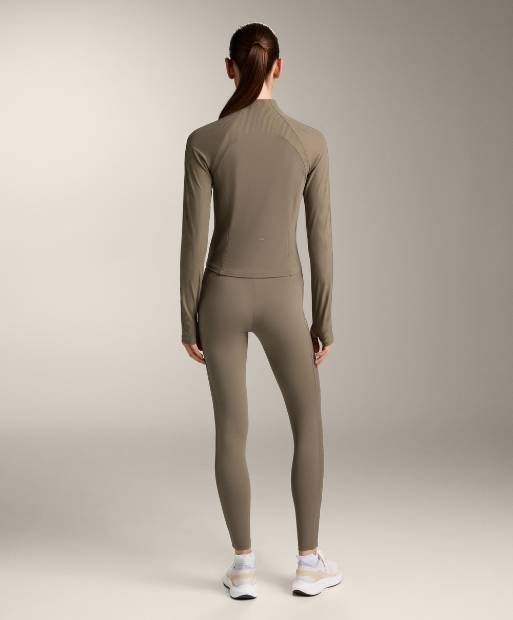 Oysho Высокотехнологичная куртка в рубчик, светлый хаки