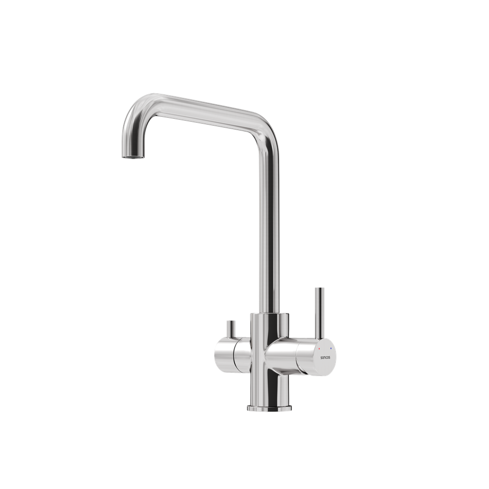 Смеситель для кухни Sancos Vela с краном для фильтра, брашированный никель, SC4013BN