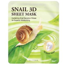 Missha Healing Snail 3D Sheet Mask 3D-маска с муцином улитки