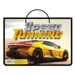 Папка А4 пласт, ручки-тесьма 335/235/55 "Speed tunning 2024" (Пчелка)
