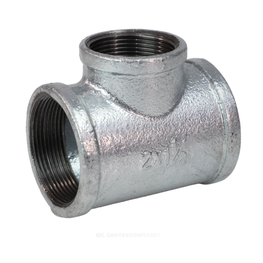 Тройник переходной чугун оц Ду 32х25 (1 1/4"х1") ВР/ВР Fittex PLUS