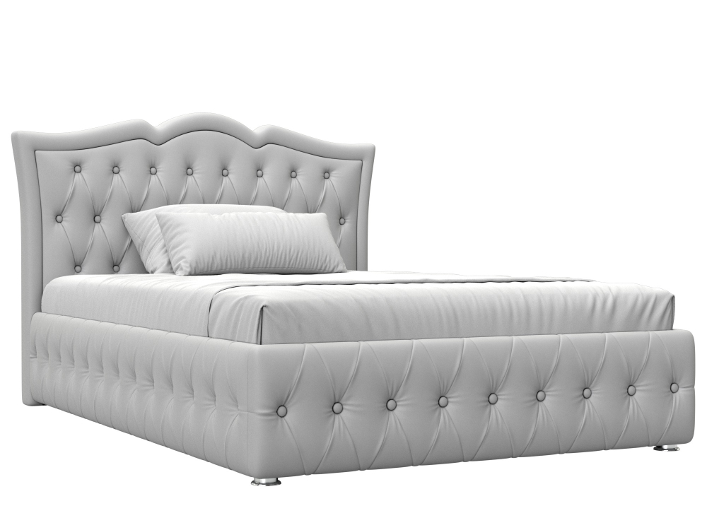 Кровать интерьерная Герда 140, Белый, Экокожа, 28174
