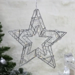 Сувенир с подсветкой «Звёздный день» 25*3*25 см (батарейки 2 AA), Белый (свечение-теплый белый)