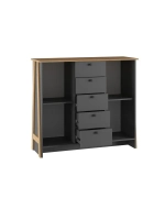 Модульная стенка Дуб крафт золото 122,3х52,3х210