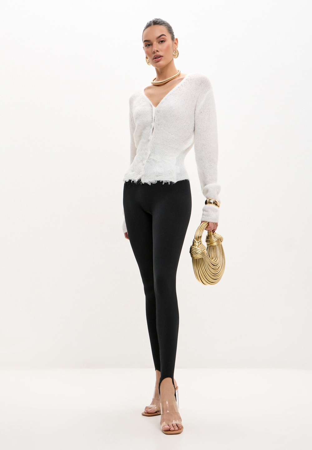 Кардиган с кружевом