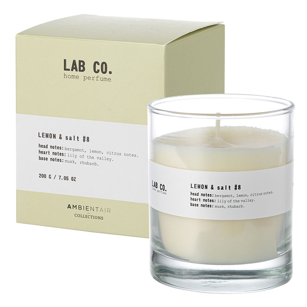 Свеча ароматическая Lab Co, Lemon&Salt, 40 ч