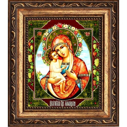 Жировицкая икона Божией Матери на холсте.