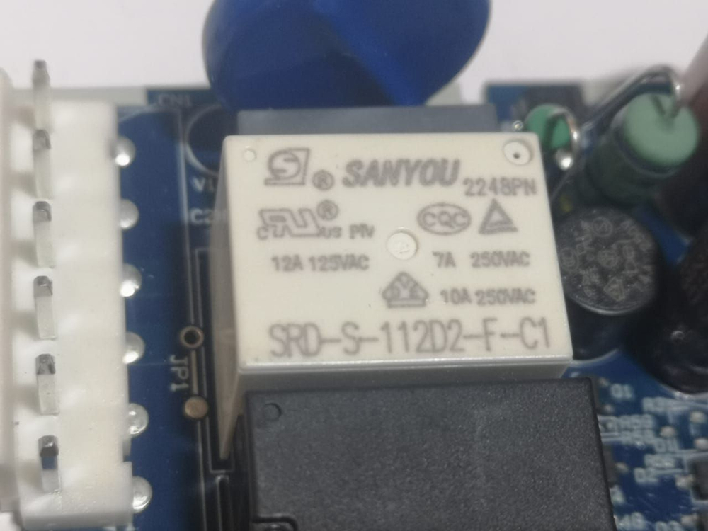 Плата управления холодильника Indesit, Hotpoint-Ariston, Whirlpool Индезит, Аристон, Требует прошивки, синего цвета. С реле SANYOU,W11476575/W11476563