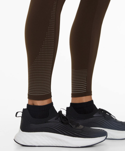 OYSHO Легинсы до щиколотки Compressive Running с высокой посадкой, 65 см, темно-коричневый