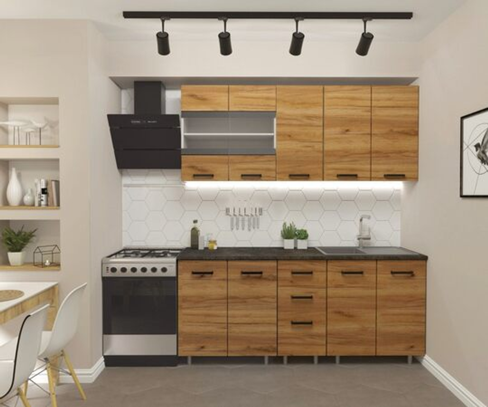 Кухня Крафт 2,0м (ЛДСП) + столешница 2,0м