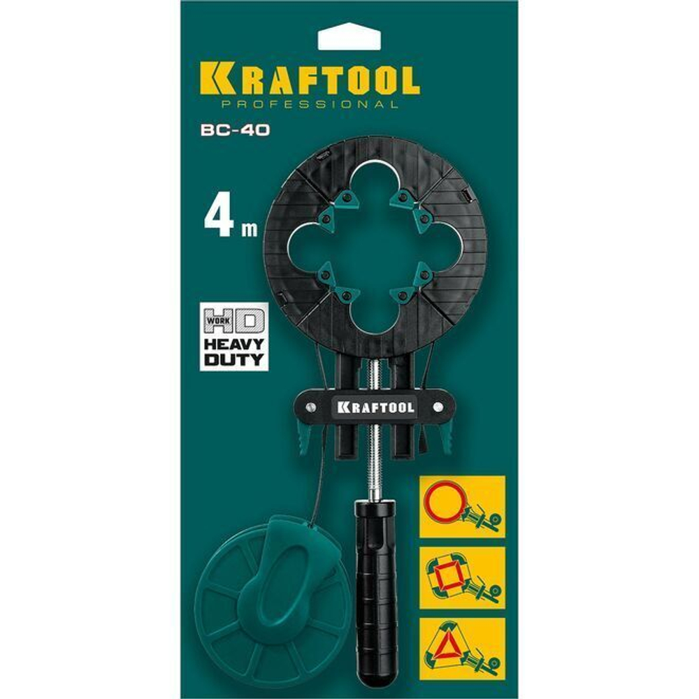 Ременная струбцина, KRAFTOOL BC-40 4 м, (32207-1)