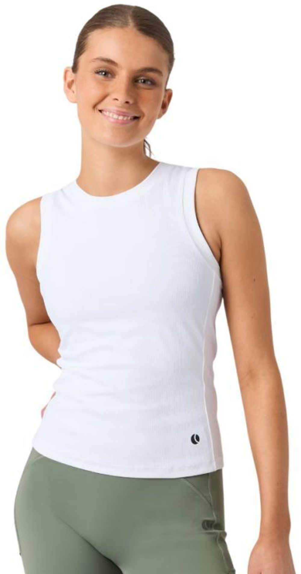 Женский топ теннисный Björn Borg Ace Pocket Ribbed Tank - белый