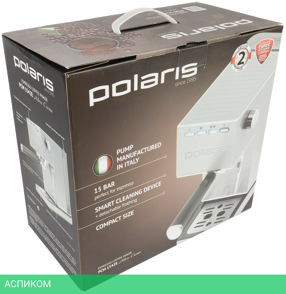 Кофеварка Polaris PCM 1542E Adore Crema нержавеющая сталь