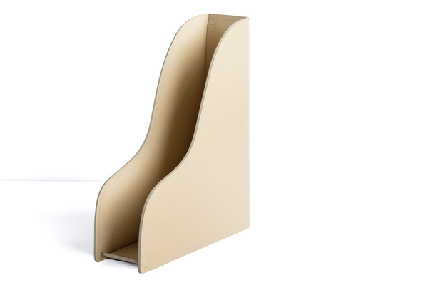 Лоток А4 вертикальный из кожи цвет СЛОНОВАЯ КОСТЬ