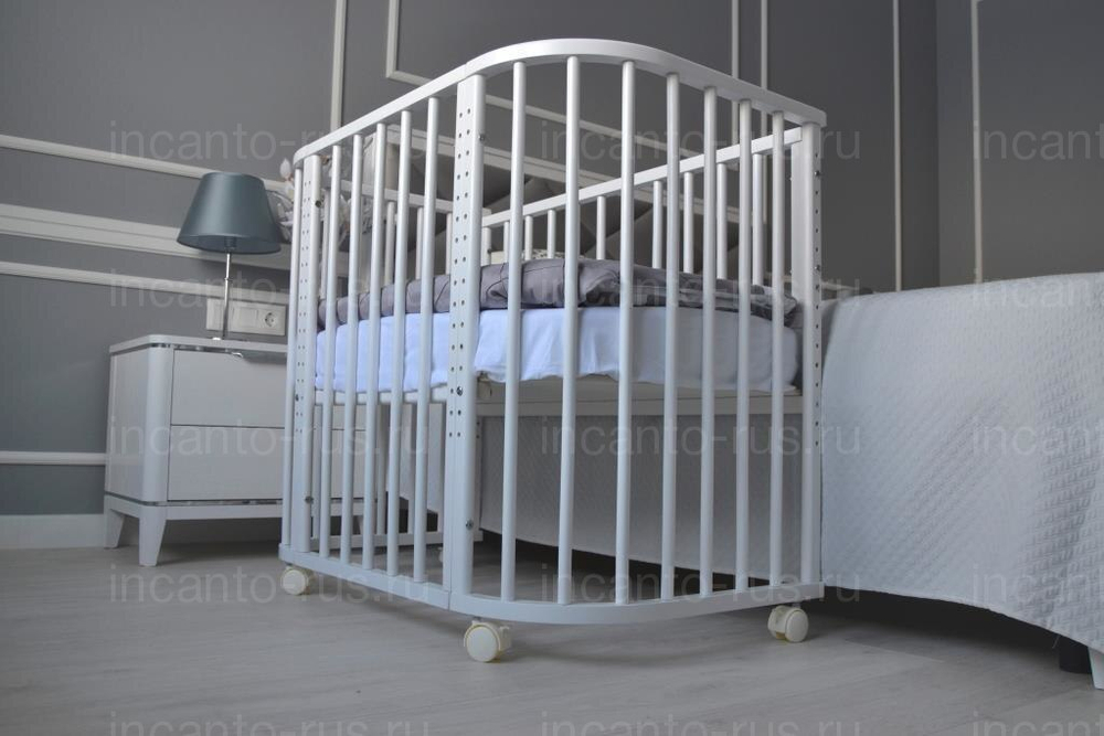 Кровать приставная Incanto Leeloo цвет белый