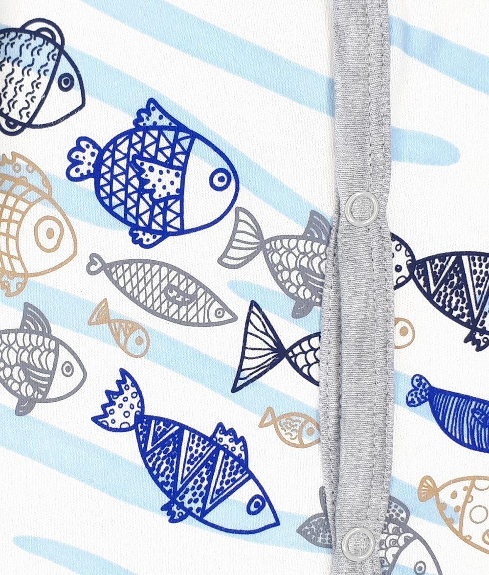 Боди FISH (голубой)