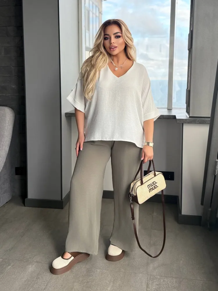 Брюки палаццо УК-1313-2 Фабрика Моды