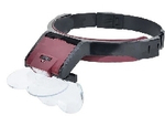 Лупа налобная с подсветкой 4 сменных стекла (2LED) MG-81001-B Magnifier