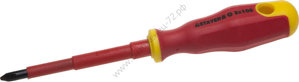 STAYER Electro PH2х100 мм, Диэлектрическая отвертка (25142-2-10)