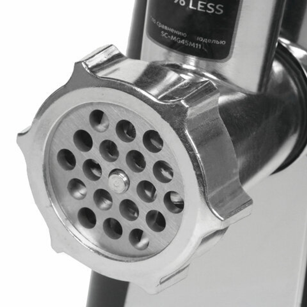 Мясорубка SCARLETT SC-MG45S61, 1800 Вт, производительность 2,5 кг/мин, 2 насадки, пластик, черная