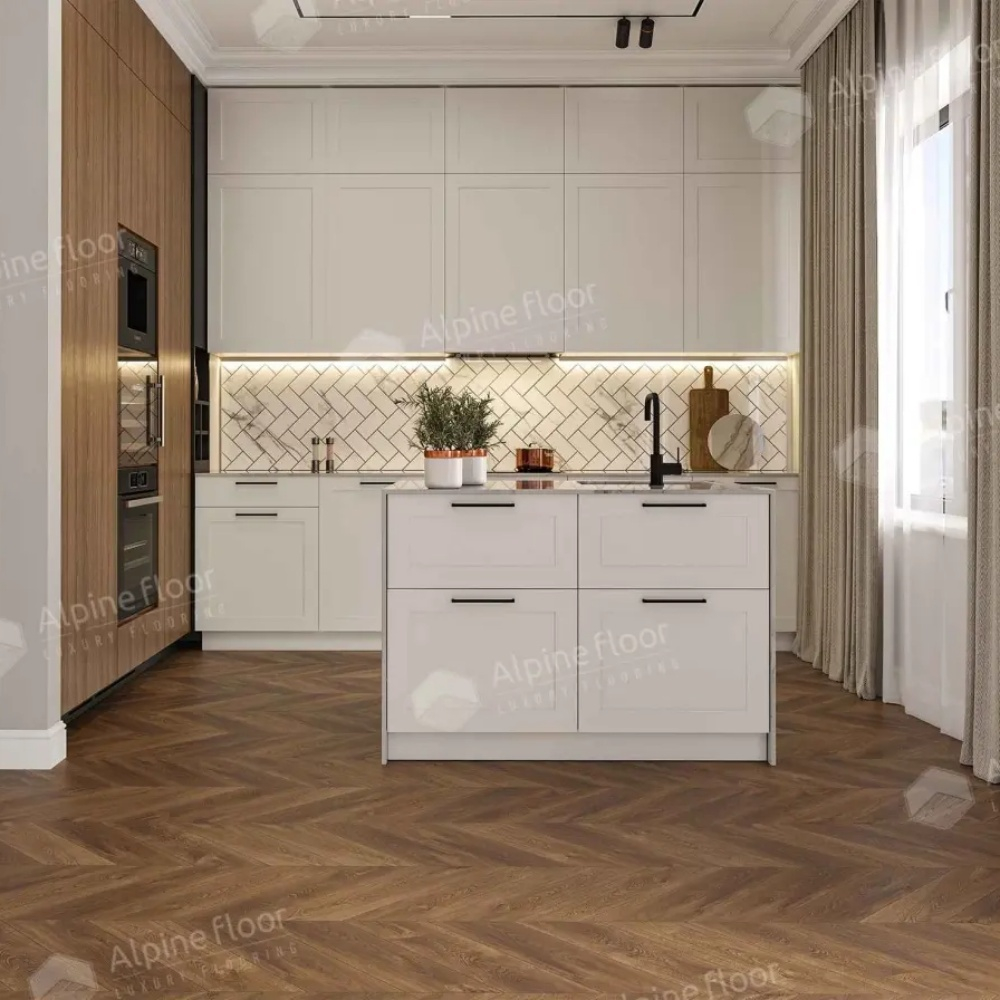 Кварцвиниловая плитка Alpine Floor Chevron Alpine ECO 18-13 MC Дуб Коричневый
