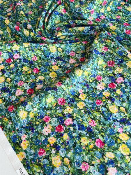 ЦВЕТОЧНОЕ ИЗОБИЛИЕ, ЗЕЛЕНЫЙ - 100% хлопок 3