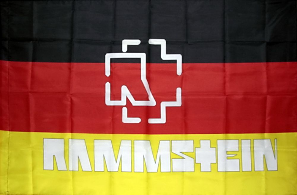 Флаг Rammstein лого на германском флаге