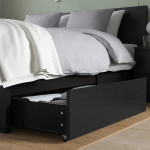 Каркас кровати с 2 ящиками для хранения - IKEA MALM, 200х160 см, черный, МАЛЬМ ИКЕА