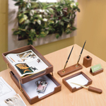 Набор настольный BESTAR "Jupiter" из массива дерева (бук), 6 предметов, цвет "орех", 236376