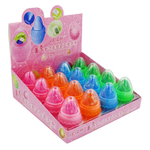 Точилка с ластиком Basir, одинарная, с контейнером, серия "Яичко", в форме яйца, 7 см