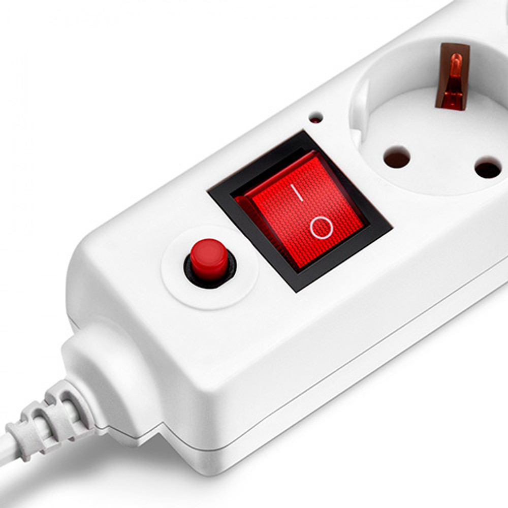 BURO Сетевой фильтр, 5 розеток, 10 метров, (500SH-10-W), белый (коробка) {992302}