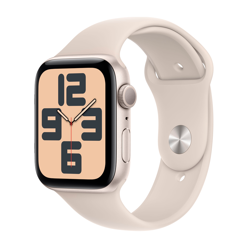 Умные часы Apple Watch SE 2 (2023) GPS, 44mm, Aluminium Case with Sport Band S/M, Starlight (Сияющая звезда)