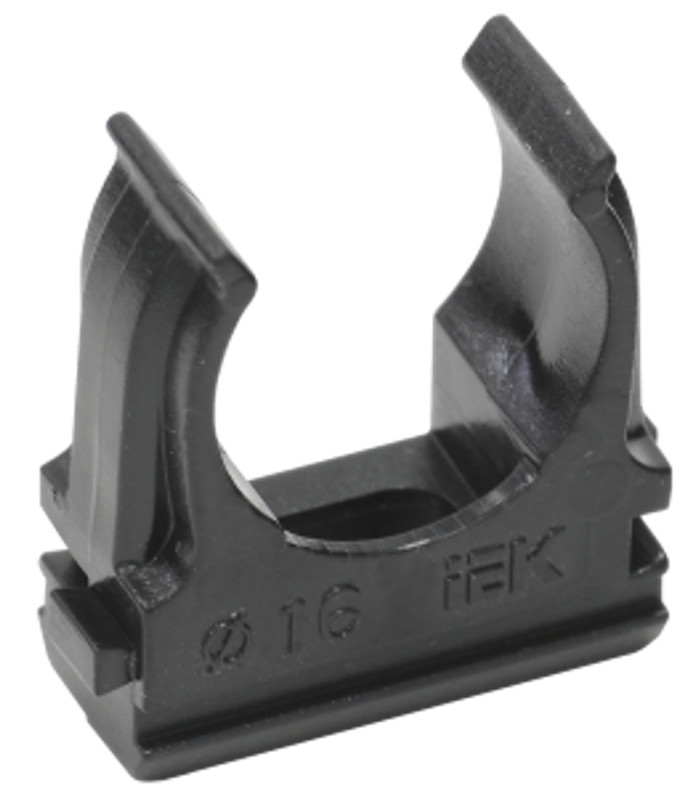 ELASTA Держатель с защелкой CF16 черный (10шт/компл) IEK