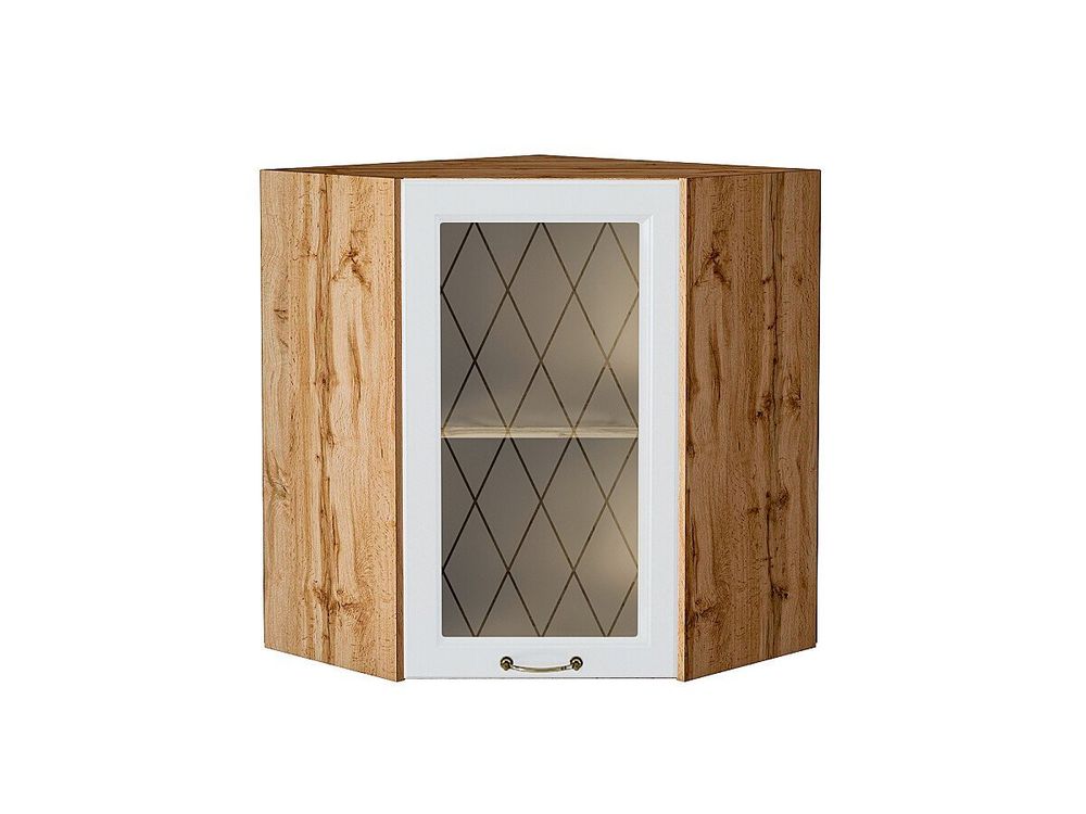 Шкаф верхний угловой остекленный Ницца