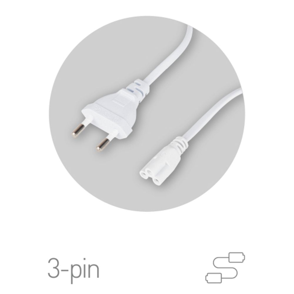 Кабель питания для линейного светильника ЭРА FTS-C5-plug-1,5 1,5 м с выключателем коннектор IEC C5