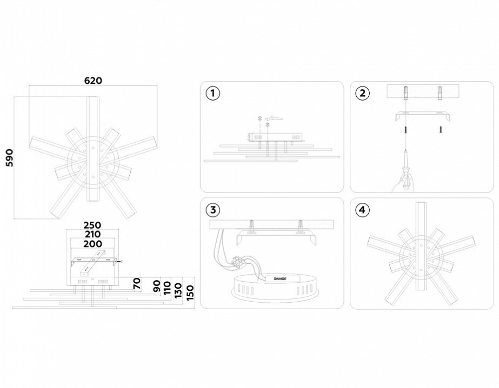 Потолочная люстра Ambrella Light FA FA8903