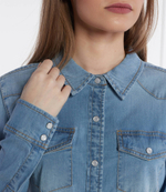 Джинсовая рубашка GUESS - голубой(W2GH75 D4NA1)