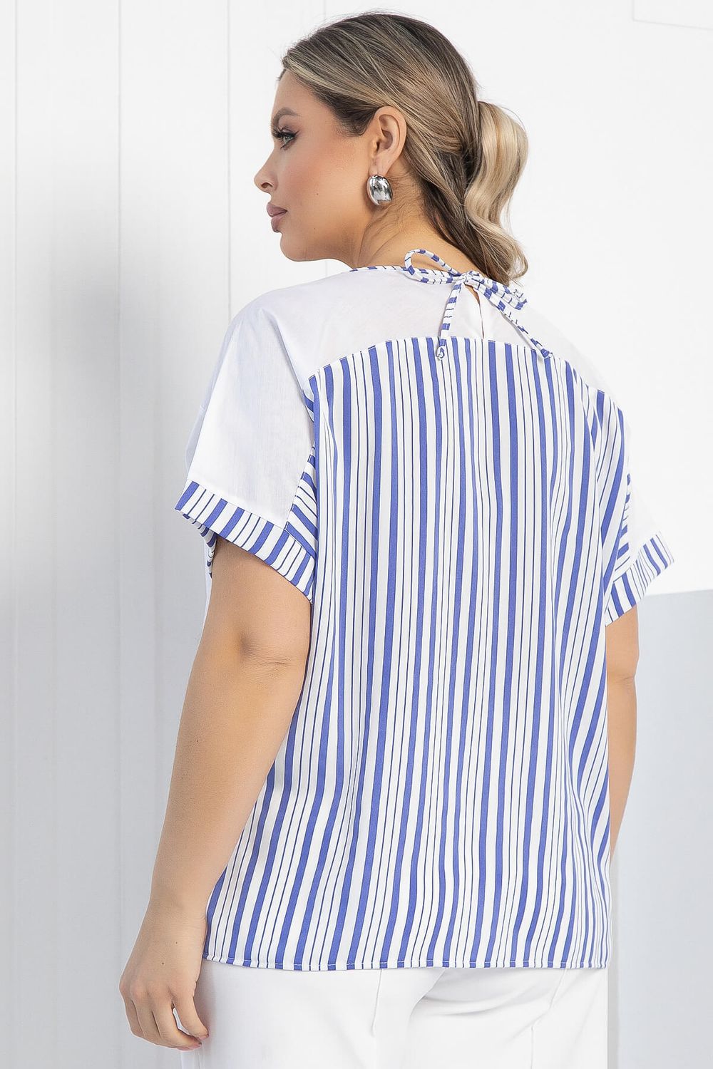 Блуза Амальгама (бело-сиреневая) Б12840-24М LT Collection