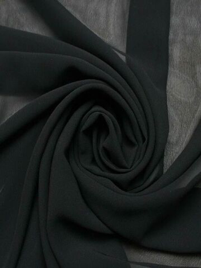 Шифон, черный, мультишифон