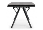 Керамический стол Woodville Ворен 180(240)x90 nero markina, черный, ножки черные