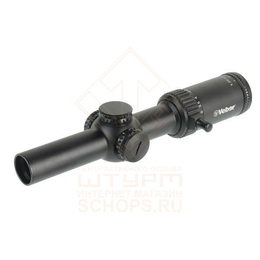 Прицел оптический Veber Wolf 1,25-4,5x26 IR FD07 загонник