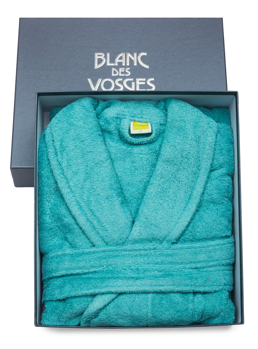 Халат махровый Blanc des Vosges Uni celadone упаковка