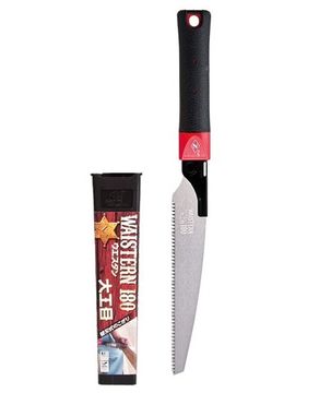 Ножовка японска по дереву ZETSAW Вестерн Kataba 180 мм, 15TPI Z.15210 в ножнах